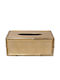 Caspari Θήκη για Χαρτομάντηλα Ξύλινη Χρυσή 26x14.5x10cm