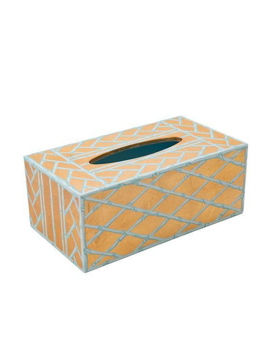 Caspari Wooden Tissue Holder 25x14x10cm 17880LET