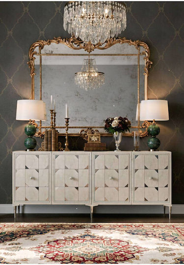 Sideboard mit Spiegel Weißer 180x32x75cm