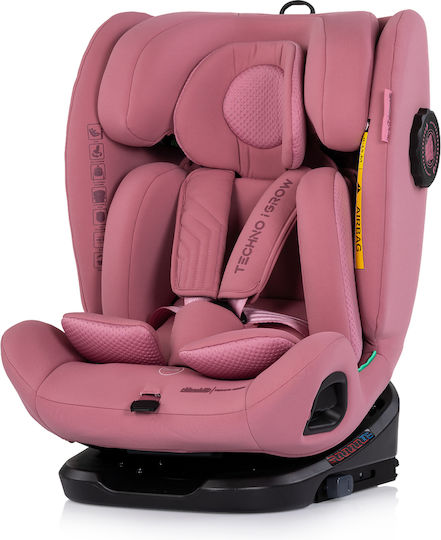 Chipolino Techno Igrow Столче за кола i-Размер с ISOfix Розово Пудра 0-36 кг