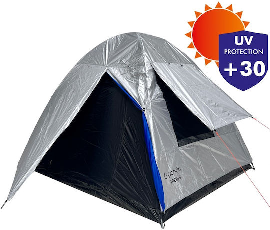 Panda Trend Ii Summer Camping Tent Igloo Silver With Double Cloth 210x218x170cm