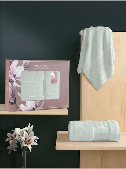 SteweHome Face Towel 50x90cm Green 2 Pieces