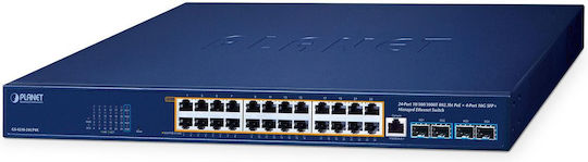 Planet Technology GS-4210-24UP4X Managed L2 PoE++ Switch με 24 Θύρες Gigabit (1Gbps) Ethernet και 4 SFP Θύρες