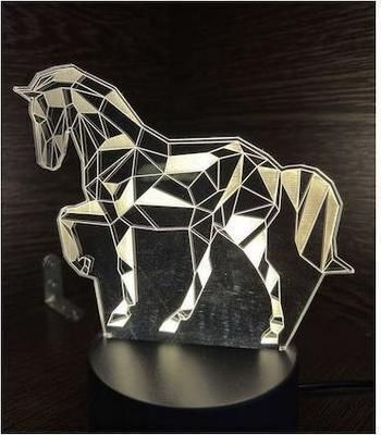 Dekoratives Tischlicht LED 3D-Illusion 3x3cm