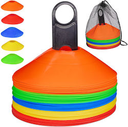 Set 50 Conuri De Marcare Pentru Fotbal Relaxdays Multicolore 5x19cm Set 50 Conuri De Marcare Pentru Fotbal Relaxdays Multicolore 5x19cm