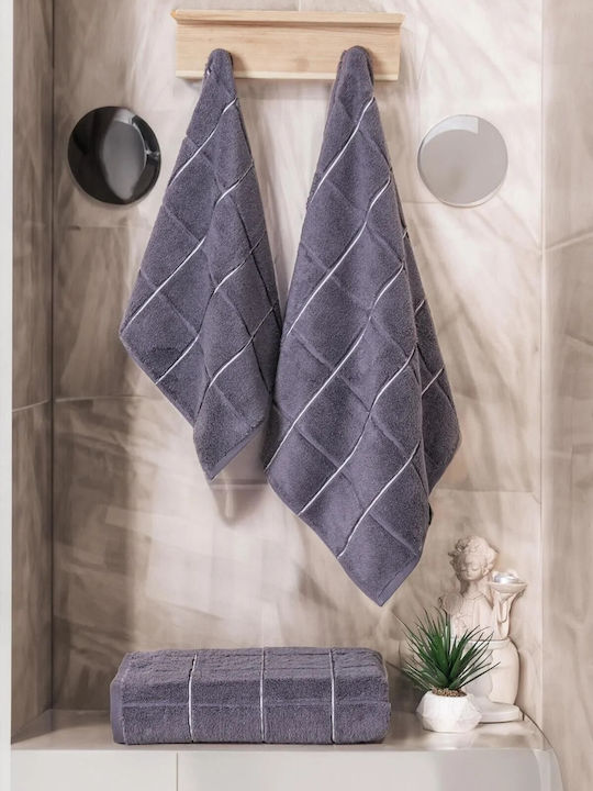 SteweHome Body Towel 90x150cm Gray Weight 700gr/m²