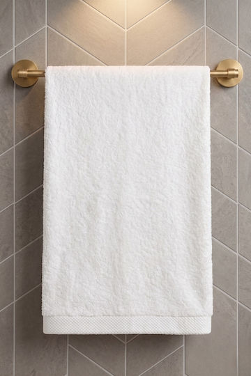 SteweHome Körper Badehandtuch 100x145cm Weiß Gewicht 820gr/m²