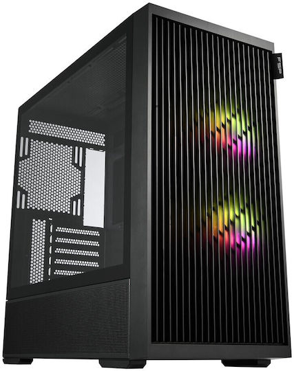 FSP/Fortron M330-BA Gaming Midi Tower Κουτί Υπολογιστή με Πλαϊνό Παράθυρο Μαύρο