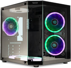 Spacer Aquarium Gaming Mini Tower Carcase PC cu Deschidere Laterală