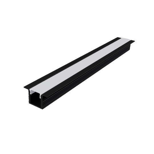 Erin Aluminum Profile P189 Black Opal Pc Diffuser 2m/pc