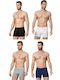Herren Boxershorts Schwarz 4er Pack