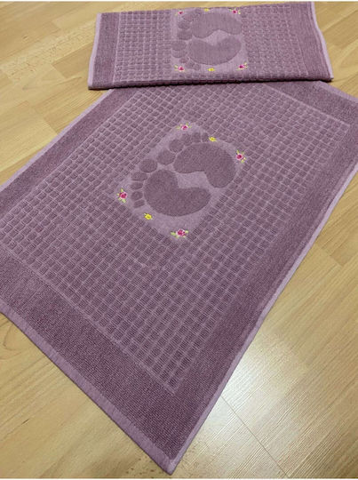 SteweHome Set Covoare De Baie Din Bumbac STE-024679-V50958 Dungi 50x70cm 2 Bucăți