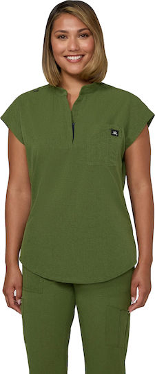 KOI USA Female Medical Blouse Green