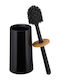 Relaxdays Metallic Toilet Brush Brown