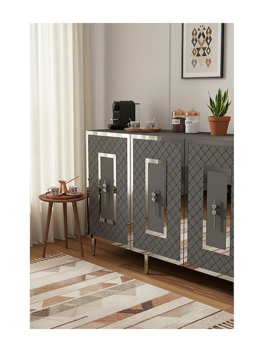 Sideboard Holz Grau 150x32x75cm