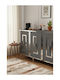 Sideboard Holz Grau 150x32x75cm