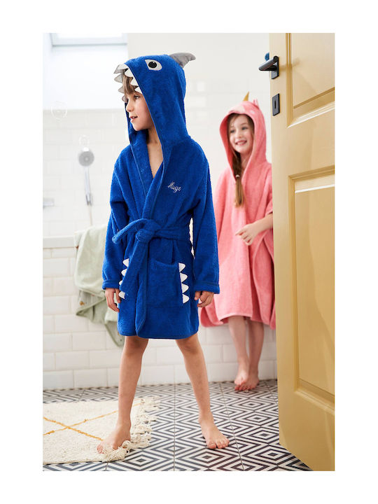 SteweHome Kids Bathrobe Blue Hooded