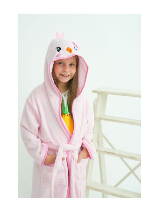 SteweHome Kids Bathrobe Pink Hooded