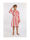 SteweHome Kids Bathrobe Red Hooded