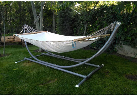SteweHome Collapsible Hammock Stand Metallic Adjustable Hammock Stand Made Of Metal 360x275cm