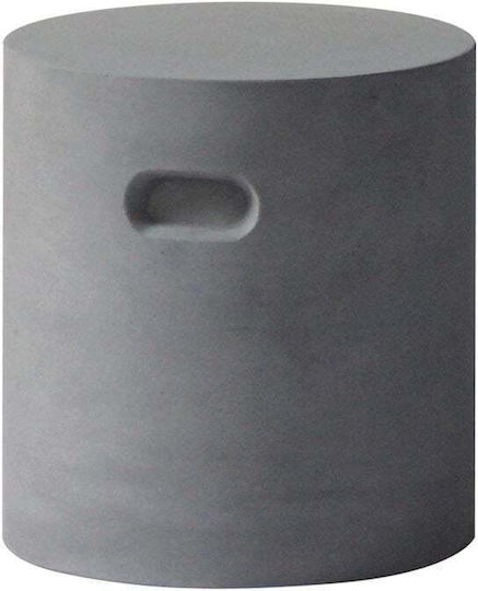 Outdoor Garden Stool Made of Concrete Beton Cylinder Cement Gray