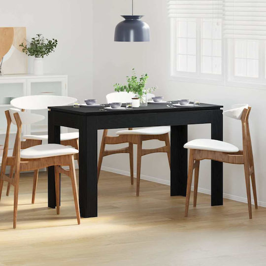 Τραπέζι Τραπεζαρίας Ξύλινο Μαύρη Δρυς 120x60x76εκ.