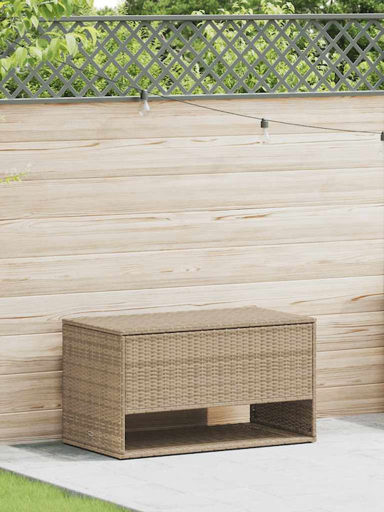 vidaXL Outdoor Storage Box Rattan Beige L100xW5...