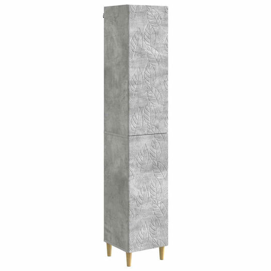 vidaXL Στήλη Μπάνιου Τοίχου Μ33xΒ34.5xΥ90cm Γκρι