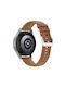 Leather Strap Stitched Oneplus Watch 2r 47mm Oneplus Watch 2 47mm Brown