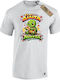 Men's Cotton T-shirt Takeposition Ninja Diet Gray