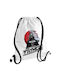 Star Wars I Am Your Father Τσάντα Πλάτης Πουγκί Gymbag Λευκή Τσέπη 40x48cm & Χονδρά Κορδόνια