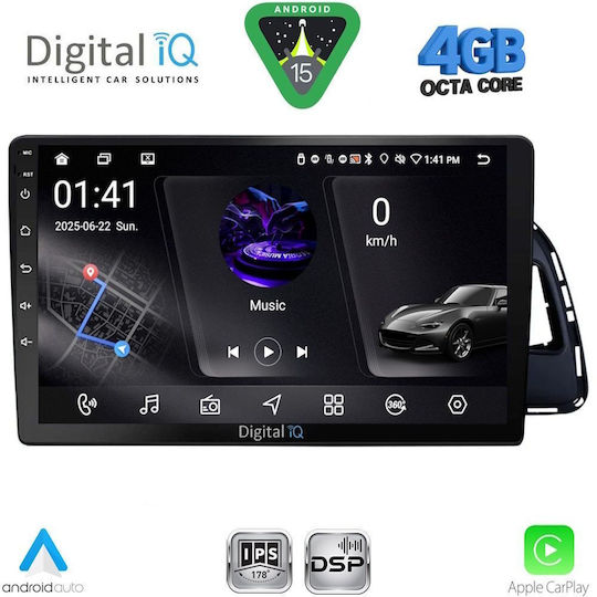 Digital IQ Car Audio System for Audi Q5 2010-2018 Bluetooth USB WiFi GPS Apple CarPlay Android Auto with 10" Touch Screen