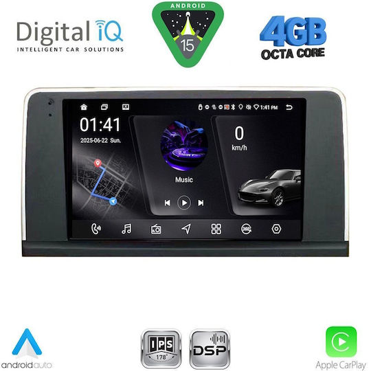 Digital IQ Car Audio System for BMW Series 3 2012-2018 Bluetooth USB WiFi GPS Apple CarPlay Android Auto with 9" Touch Screen