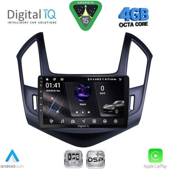 Digital IQ Car Audio System for Chevrolet Cruze 2013-2015 (Bluetooth/USB/WiFi/GPS/Apple CarPlay/Android Auto) with 9" Touch Screen