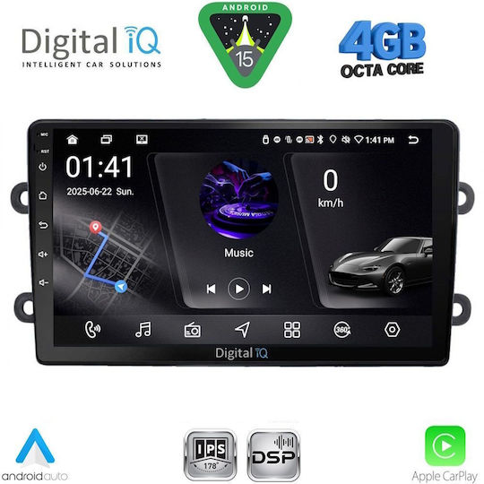 Digital IQ Car Audio System for Dacia Duster 2012-2019 Bluetooth USB WiFi GPS Apple CarPlay Android Auto with 9" Touch Screen