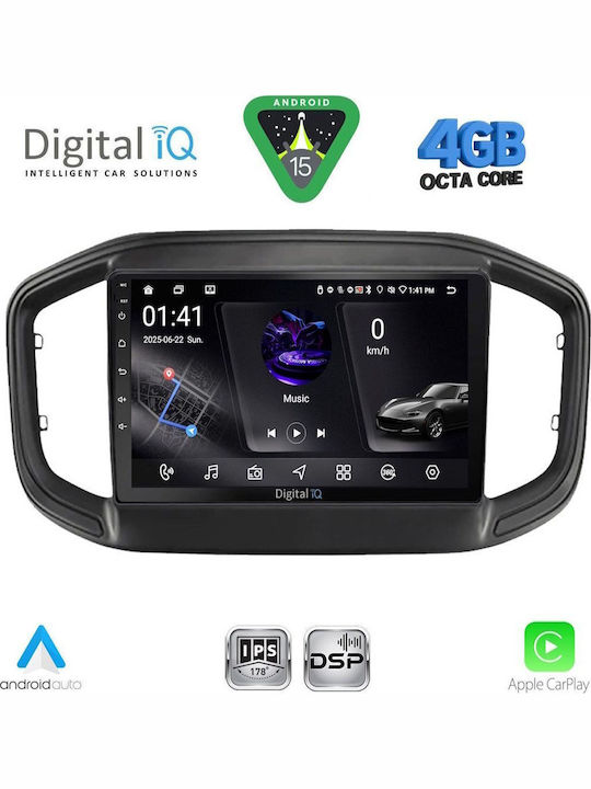 Digital IQ Car Audio System for Fiat Strada 2020 (Bluetooth/USB/WiFi/GPS/Apple CarPlay/Android Auto) with 9" Touch Screen