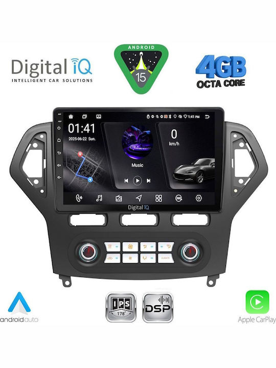 Digital IQ Car Audio System for Ford Mondeo 2007-2011 with Clima Bluetooth USB WiFi GPS Apple CarPlay Android Auto with 10" Touch Screen