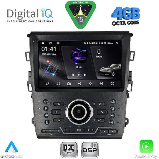 Digital IQ Car Audio System for Ford Mondeo 2014-2023 with Clima (Bluetooth/USB/WiFi/GPS/Apple CarPlay/Android Auto) with 9" Touch Screen