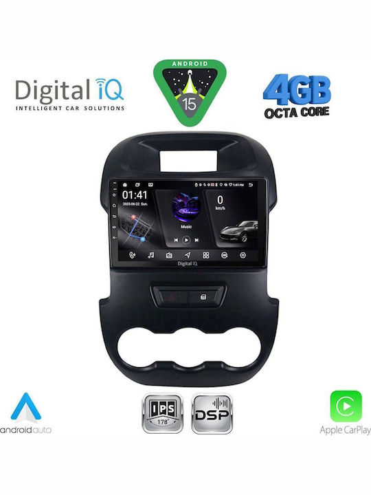 Digital IQ Car Audio System for Ford Ranger 2011-2015 Bluetooth USB WiFi GPS Apple CarPlay Android Auto with 9" Touch Screen