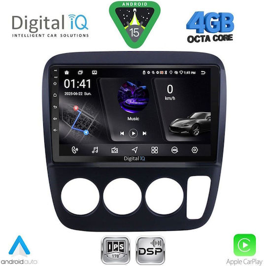 Digital IQ Car Audio System for Honda CR-V 1996-2006 with A/C Bluetooth USB WiFi GPS Apple CarPlay Android Auto with 9" Touch Screen