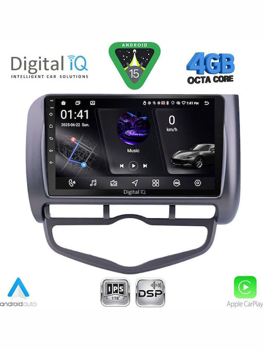 Digital IQ Car Audio System for Honda Jazz 2002-2008 with Clima (Bluetooth/USB/WiFi/GPS/Apple CarPlay/Android Auto) with 9" Touch Screen
