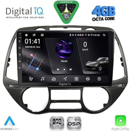 Digital IQ Car Audio System for Hyundai i20 2008-2014 Bluetooth USB WiFi GPS Apple CarPlay Android Auto with 9" Touch Screen