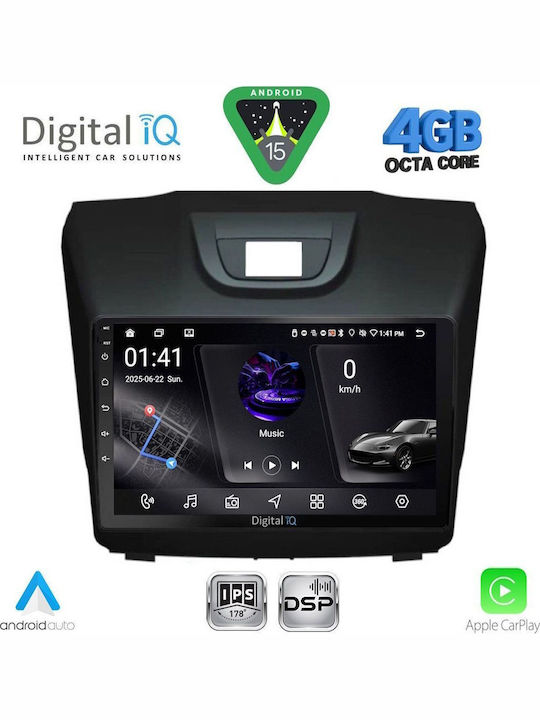 Digital IQ Car Audio System Isuzu D-Max 2012-2020 (Bluetooth/USB/WiFi/GPS/Apple CarPlay/Android Auto) with 9" Touch Screen