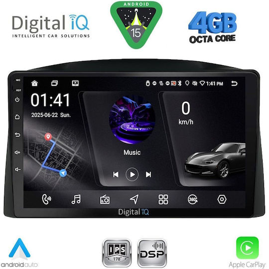 Digital IQ Car Audio System for Jeep Grand Cherokee 2005-2007 Bluetooth USB WiFi GPS Apple CarPlay Android Auto with 10" Touch Screen