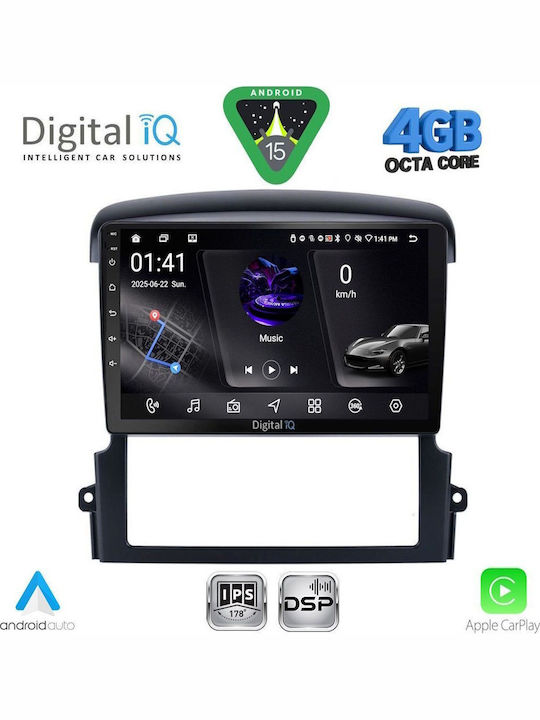 Digital IQ Car Audio System for Kia Sorento 2006-2009 Bluetooth USB WiFi GPS Apple CarPlay Android Auto with 9" Touch Screen