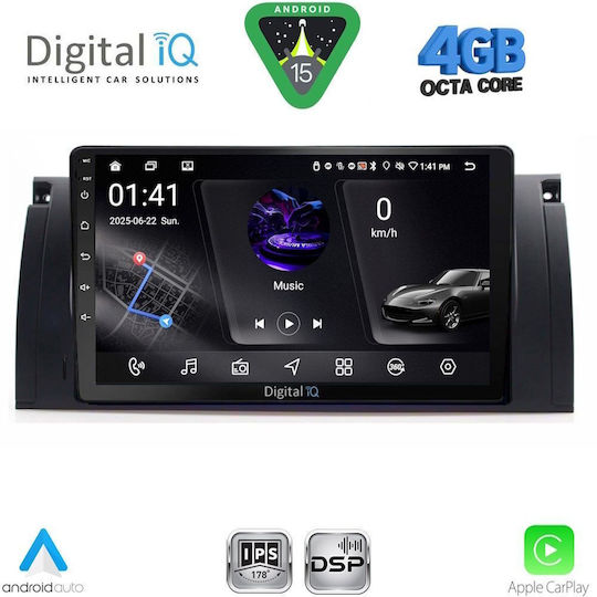 Digital IQ Car Audio System for BMW Series 5 (E39) / X5 (E53) 1997-2005 with Touch Screen 9"