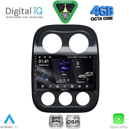 Digital IQ Ηχοσύστημα Αυτοκινήτου για Jeep Compass / Patriot 2007-2016 με Clima (Bluetooth/USB/WiFi/GPS/Apple-Carplay/Android-Auto) με Οθόνη Αφής 10"