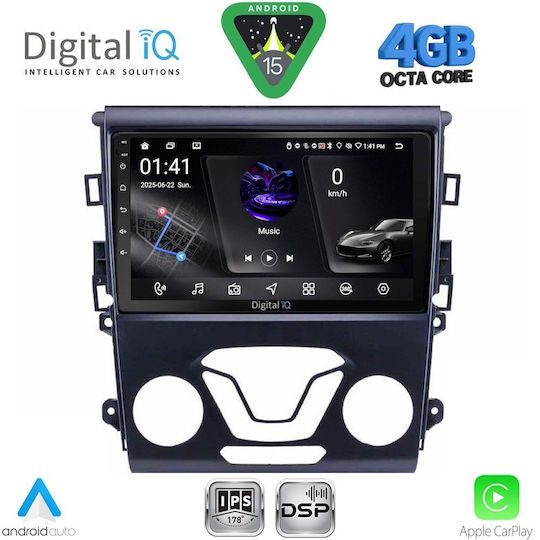 Digital IQ Ηχοσύστημα Αυτοκινήτου για Ford Mondeo 2014-2023 με A/C (Bluetooth/USB/WiFi/GPS/Apple-Carplay/Android-Auto) με Οθόνη Αφής 9"