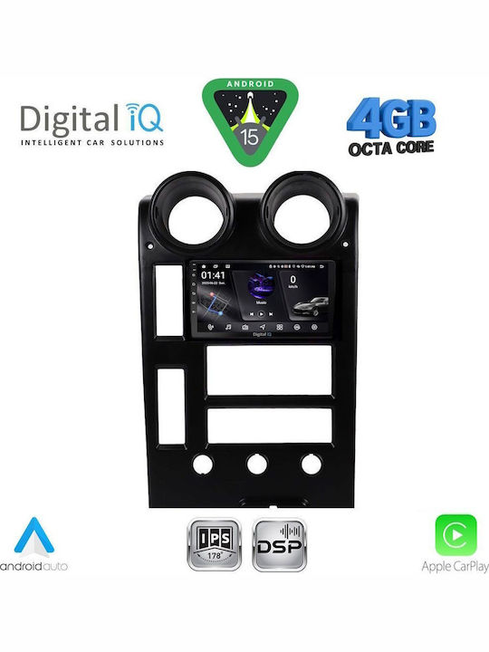 Digital IQ Car Audio System Hummer H2 2001-2007 Bluetooth USB WiFi GPS Apple CarPlay Android Auto with 9" Touch Screen
