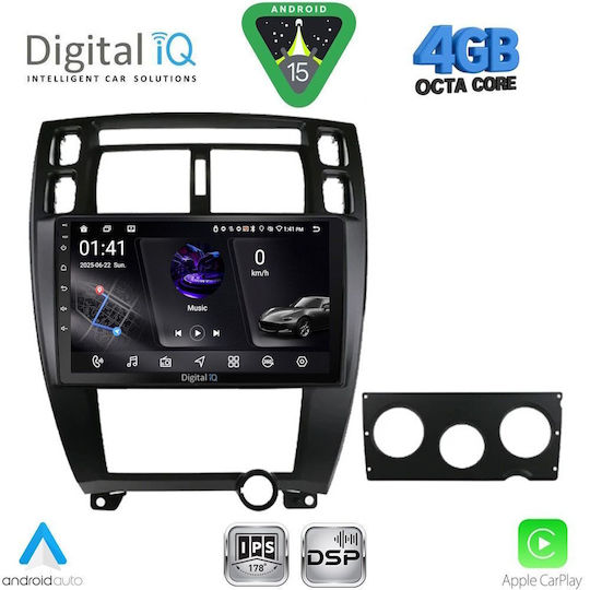 Digital IQ Car Audio System for Hyundai Tucson 2004-2010 Bluetooth USB WiFi GPS Apple CarPlay Android Auto with 10" Touch Screen